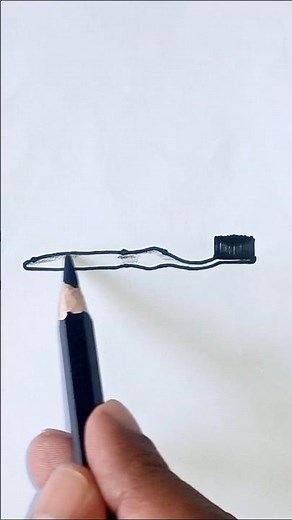 how to draw a toothbrush. #toothbrush #easydrawing