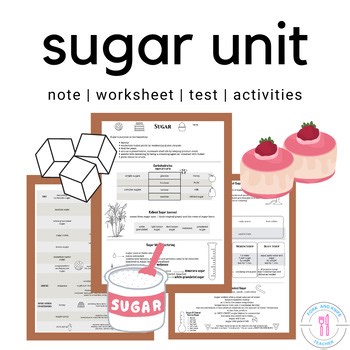 Sugar in the Kitchen: Print & Go Theory Unit on Production, Types & Uses FCS