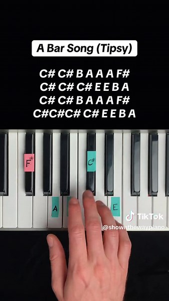 A Bar Song (Tipsy) Easy Piano - Shaboozey #pianotutorial #pianotok #countryboy #countrygirl #countrymusic #tipsy