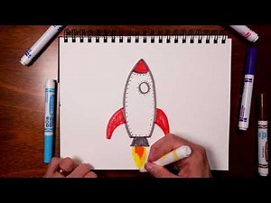 How To Draw A Rocket - Easy Kid's Drawing Lessons