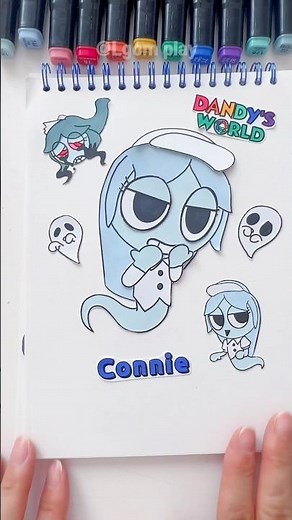 🌈diy sticker🌈 댄디의 세계 새로운 캐릭터? 코니스티커 New character!? dandy’s world ”connie“ diy sticker #sticker