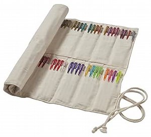 GelWriter 72-Count Gel Pens in Canvas Wrap - Metallic, Glitter, Neon, Pastel - 72 Unique Colors with Comfort Grips, Natural