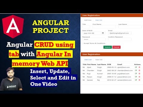 Angular Project | Angular CURD with tab using web API