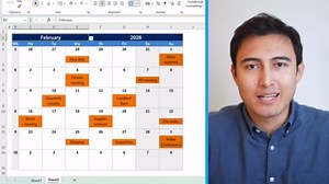 Create a dynamic calendar from a list of events in Excel