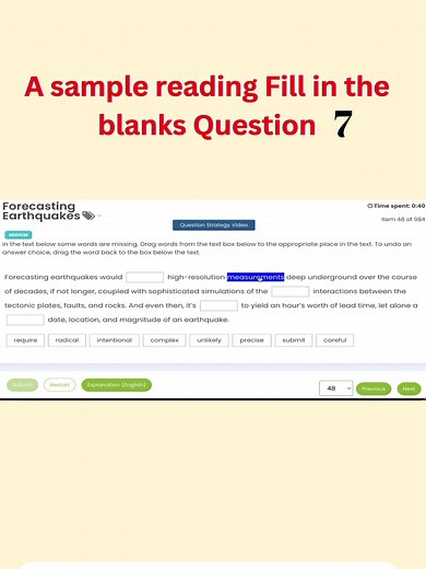 A sample Reading Fill in the Blanks question in PTE. (7th video) #fy #foryou #foryoupage #pte #pteexam #ptetest #ptespeaking #ptereading #ptewriting #ptelistening #pteacademics #pteacademic #ptecore #pteinnepal #languagelearningtips #ptepreparation #ptetips #ptetipsandtricks #ptescore #fyp pte online class in nepal tips pte exam 2025 pte exam preparation pte describe image template 2025 pte nepal recent change for 2025 pte describe image 2025 pte templates describe image pte 2025 pte preparation