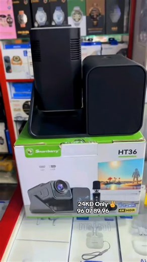 132 reactions | Smartbarry HT36 4K Projector Running on Android...
