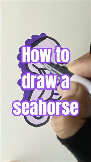 How to Draw a Cute Seahorse part 2🐴🌊 | Easy Animal Drawing