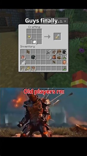 Minecraft old player en 😢 #shorts