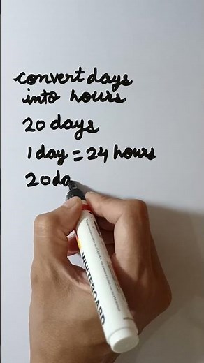 Convert days into hours