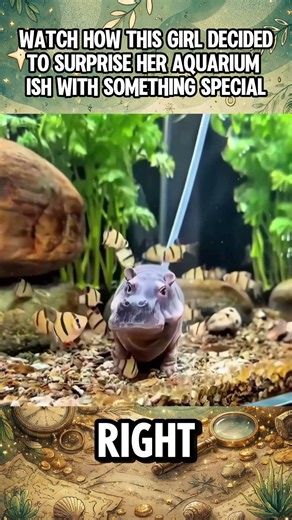 Watch how this girl decided to surprise her aquarium fish with something special #shorts