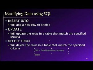 Topic 03, Part 05 - Introduction to the Data Manipulation Language (DML)