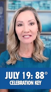 The countdown is on! Our weather contributor, Meteorologist Amy Sweezey, is here with your forecast for Celebration Key ahead of opening day this Saturday 🎉🔑 Who's ready?! | Carnival Cruise Line