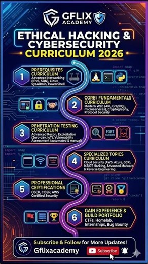 🫵🫵Ethical Hacking Roadmap 2026 🔥 Beginner to Pro Cybersecurity #Shorts #ytshorts #trending