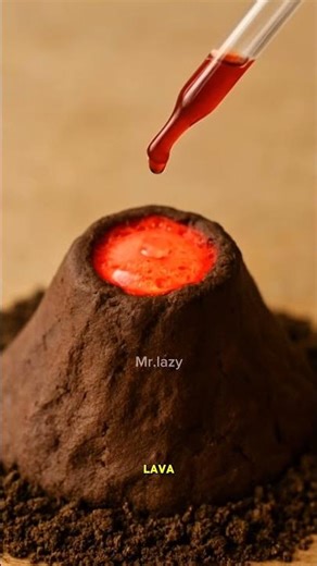 Mini Volcano Eruption 🌋 #shorts #science