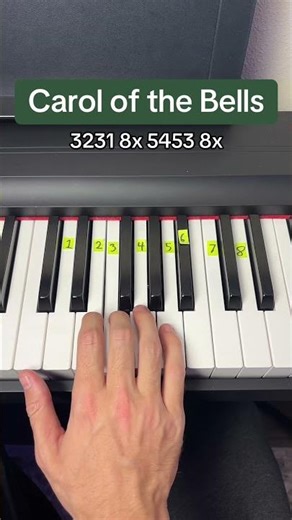 Carol of the Bells Easy Piano Tutorial #piano #carolofthebells #christmas