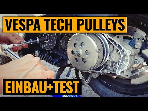Tech Pulley Vario rolls Vespa Gts 300 installation and test