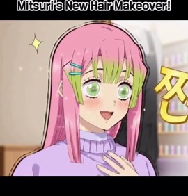 Mitsuri’s New Hair Makeover!✂️💖 #귀멸의칼날 #demonslayer #鬼滅の刃 | Kimetsu no Yaiba