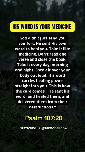 Bible study|His Word Is Your Medicine #faith #prayer #shorts