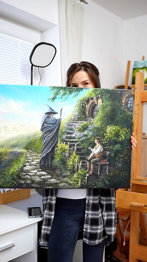 10K views · 1.1K reactions | My Hobbit painting #art #lotr #painting #hobbit #lordoftherings #fantasy #artwork #painter | Aronja-Art | Facebook