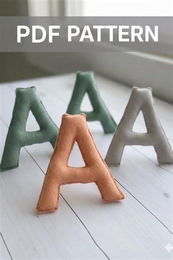 Alphabet Letters 4.7 Inchpattern PDF , Printable Puffy Alphabet Sewing & Felting Template, DIY Name Banner Garland, Softie ABC Pattern - Etsy