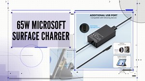 Surface Pro Charger-65W Surface Charger Compatible with Microsoft Surface Pro 9,8,7+,7,6,5,4,3,X,10,Surface Book 3,2,1,Surface Go 3,2,Surface Laptop Studio,Support 44W,36W,24W Surface Charger