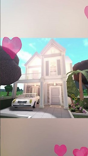 how to build a suburban house in bloxburg 2 story! #roblox #bloxburg #bloxburghouse #shorts