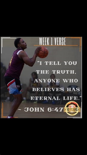 10_12sports on Instagram: "🚨WEEK 1 VERSE🚨 VERSE FOR SATURDAY GAMES In order to play in the game, each player must recite the game day verse to the opposing coach. YOU MUST SAY THE VERSE WITHOUT HOLDING YOUR PHONE IN YOUR HANDS. YOU MUST ONLY RECITE IT TO THE OPPOSING COACH TO RECEIVE YOUR JERSEY TO PLAY. Don't 😴, if you don't know it, you won't be able to play in the game. We will release a game day verse rap weekly to help you to learn it. This week.... John 6:47 Let's get it 💪🏾 SC: @heyar