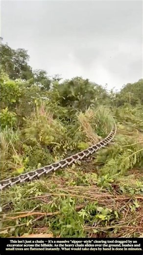 Excavator Drag Chain Clears Entire Hillside #work