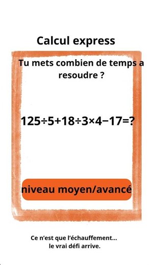 Est tu vraiment rapide?