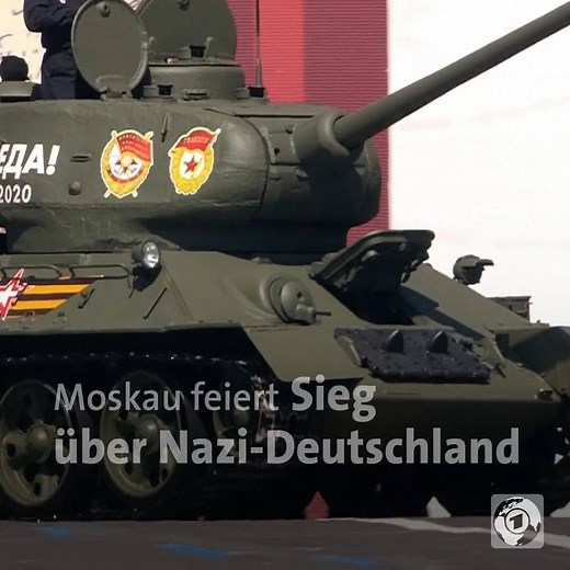 Parade trotz Pandemie: In Moskau wurde heute mit 13.000 Soldaten, einer Flugshow und mehr als 200 Panzern und Militärfahrzeugen der 75. Jahrestag des Sieges über Hitler-Deutschland gefeiert. | tagesschau