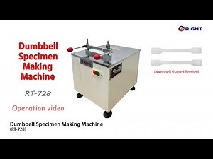 Dumbbell Specimen Making Machine Operation Video(RT-728)