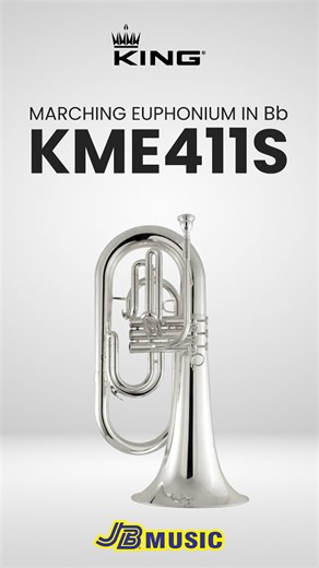 King Performance Marching Euphonium in B♭ – KME411S is a hybrid powerhouse designed to bring the full, rich sound of a concert euphonium to the marching field. Visit your nearest JB Music store now or shop online! #King #Euphonium #Orchestral #JBMusic | JB Music Philippines