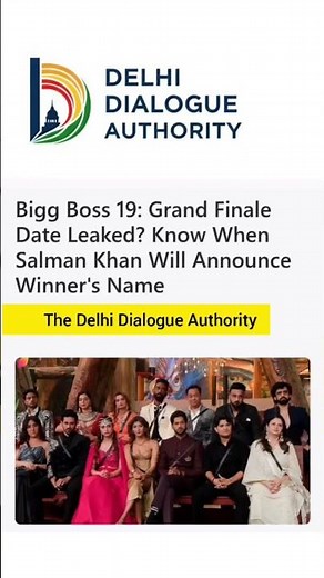 Bigg Boss 19: Grand Finale Date Leaked? Know When Salman Khan Will Announce Winner's Name #shorts