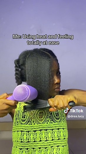 Heat is not your enemy, use heat but not the highest setting and not frequently. To order brush, dm @Drea_collections | hair & skin #drealucy2 #blowdryingmyhair #blowdry #dreacollections #naturalhairtiktok #naturalhaircommunity #fyp #viral