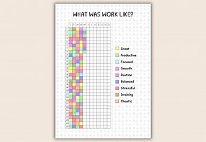 Editable Work & Mood Tracker: Printable Journal Page (digital Download) - Etsy