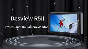 Desview R5II Camera Field Monitor 5.5 inch Touch Screen 800nits High Brightness Full HD IPS 178° View Angle with 3D Lut Waveform VectorScope Histogram Peaking Focus 4K HDMI Support 8V DC Output