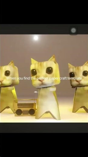 First time using a trend song #funny #catmemes #idk #realable #lol #doge #floppa #memes #papercraft