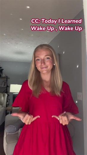 Wake up in ASL (Not a Teacher) #americansignlanguage #asl #learninglanguages #signoftheday #wakeup