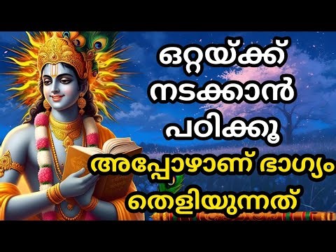 ഒറ്റയ്ക്ക് നടക്കാൻ പഠിക്കൂ, അപ്പോഴാണ് ഭാഗ്യം തെളിയുന്നത്| Gita Upadesham | bhagavad githa by Krishna