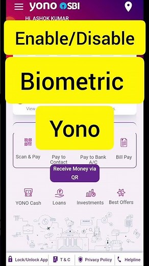 Enable/Disable Biometric for sbi yono accress | sbi yono me biometric enable/Disable kaise karen