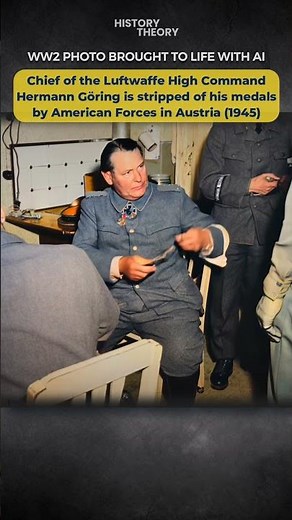 WW2 Photo Brought to Life: German Marshal Hermann Goering is Arrested by American Troops in Austria
