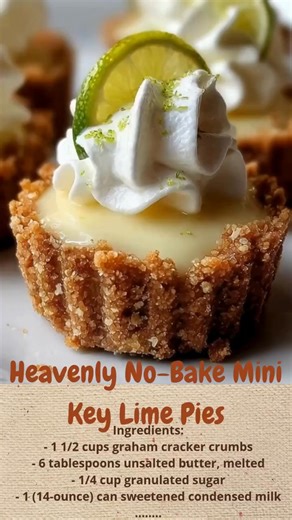 Heavenly No-Bake Mini Key Lime Pies | Cakecrafted Recipes
