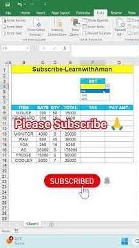 GST Calculation in Excel Automatically 💯📊 | Want More Tricks? Like 👍 & Subscribe 🔔🙏