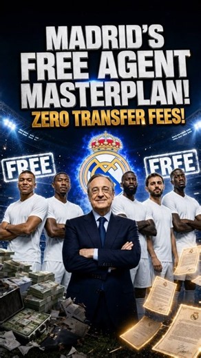 Real Madrid's FREE Agent Masterplan Zero Transfer Fees! 🤯 FootballShorts#RealMadrid#Soccer#Transfer