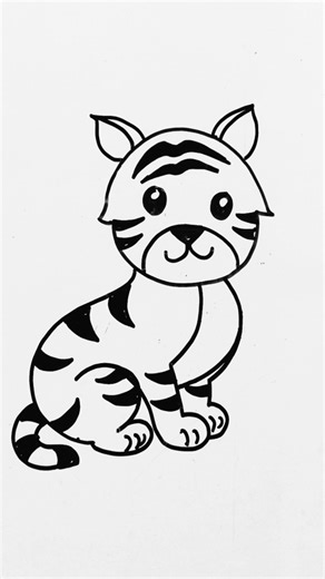 Baby Tiger 🐅 drawing easy steps #draw_with_ankan #drawing #easydrawing