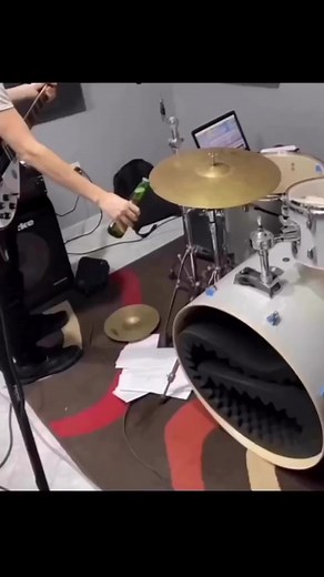 The only way Drummer's open a bottle ✌️ #drums, #drummer, #drumming, #drummerslife, #drumminglife, #drumcovers, #drummingcommunity, #drumset, #drumlove #drummersofinstagram. | I am Drummer