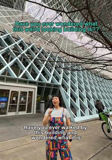 📚 This weird looking building in Downtown Seattle is actually the Central Branch of the Seattle Public Library. The space opened May 23, 2004 and boasts 11 floors that are home to over 1 million books, the innovative “Books Spiral”, a 275-seat auditorium, nearly 10,000 windows, and numerous open spaces and architecture wonders! #seattle #seattlepubliclibrary #spl #seattlearchitecture