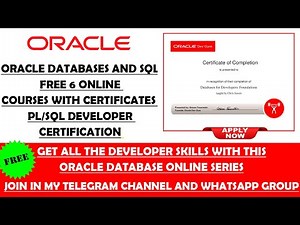 Oracle Databases and SQL Free Online Courses with Certificates | PL/SQL Developer Certification
