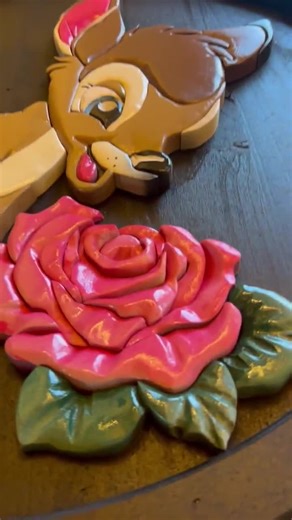 PRE Made*bambi 24” Intarsia Wood Sign, Scroll Work Buisness Logo, Scroll Saw Wall Art, Custom Nursey Sign , Wood Carved Custom Sign - Etsy