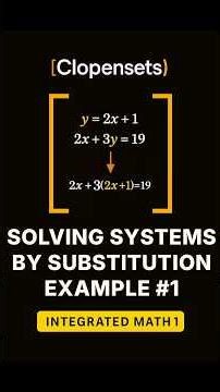 Solving Systems by Substitution (Example #1) | Integrated Math 1 #maths #education #algebra #math